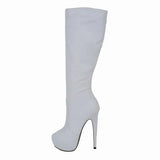 Women Over Knee Boots – Super Matte Leather Platform