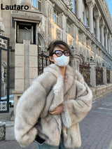 Oversized Faux Fox Fur Winter Coat