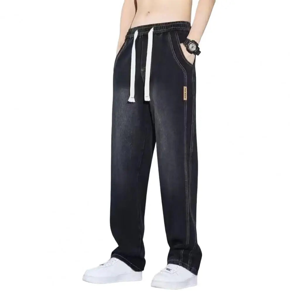 Men's Plus Size Wide Leg Retro Jeans