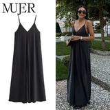 Women's Backless Slip Maxi Dress