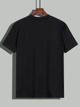 Men Letter Print Cotton Tee