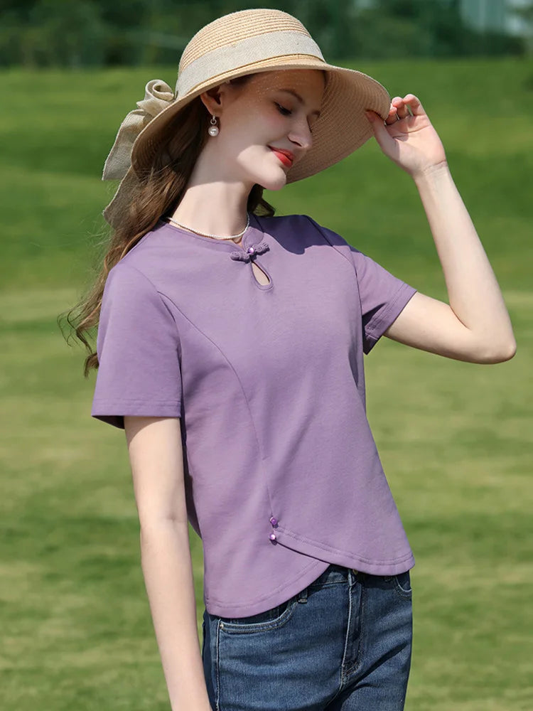 Women Curved Slim Fit Tee