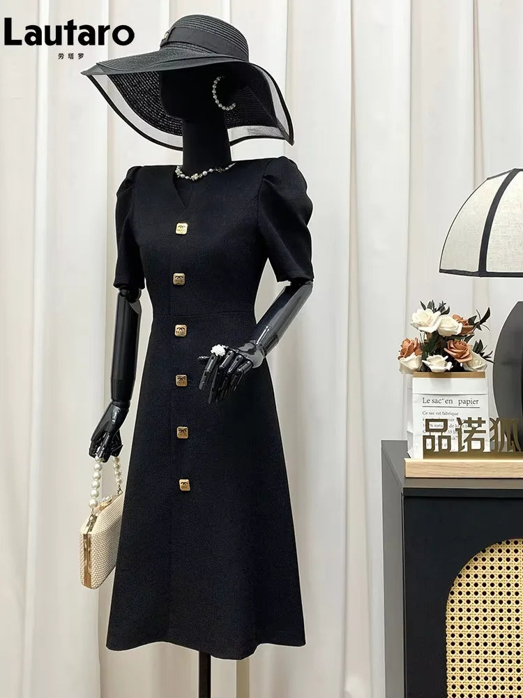 Women's Elegant V-Neck Fitted Dress