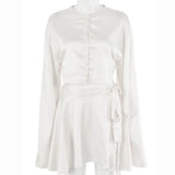 Women's Satin Skirt Set