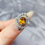S925 Sterling Silver Luxury Crystal Ring