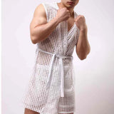 Men’s Mesh Sleeveless Bathrobe