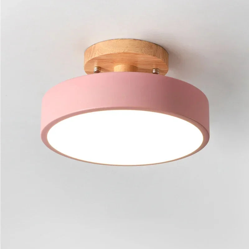 Nordic Wooden Ceiling Lamp