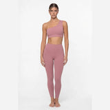 Blush One-Shoulder Yoga Set