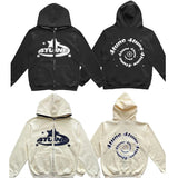 Retro Star Zipper Hoodie
