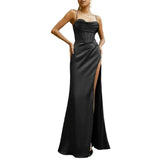 Women's Satin Corset Evening Dress