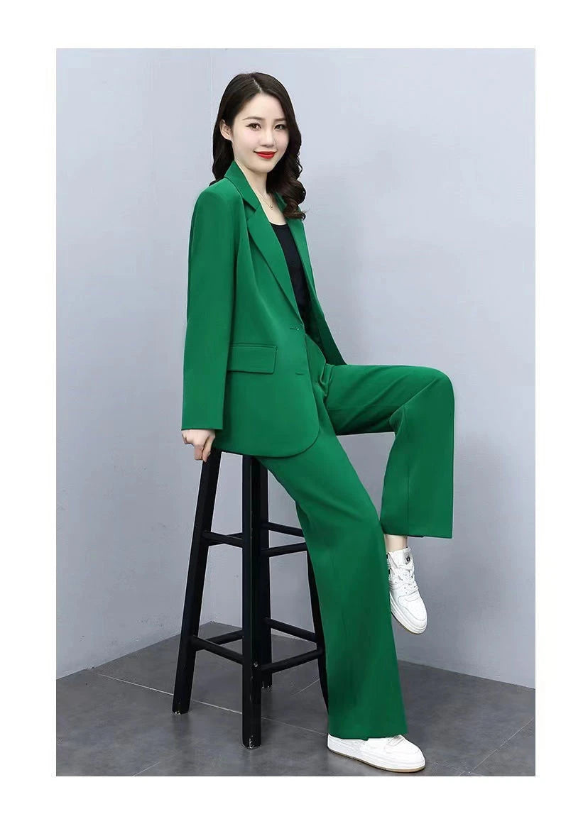 Setique™ – Blazer & Pant Set (2-Piece, Korean Loose Suit for Office & Everyday)