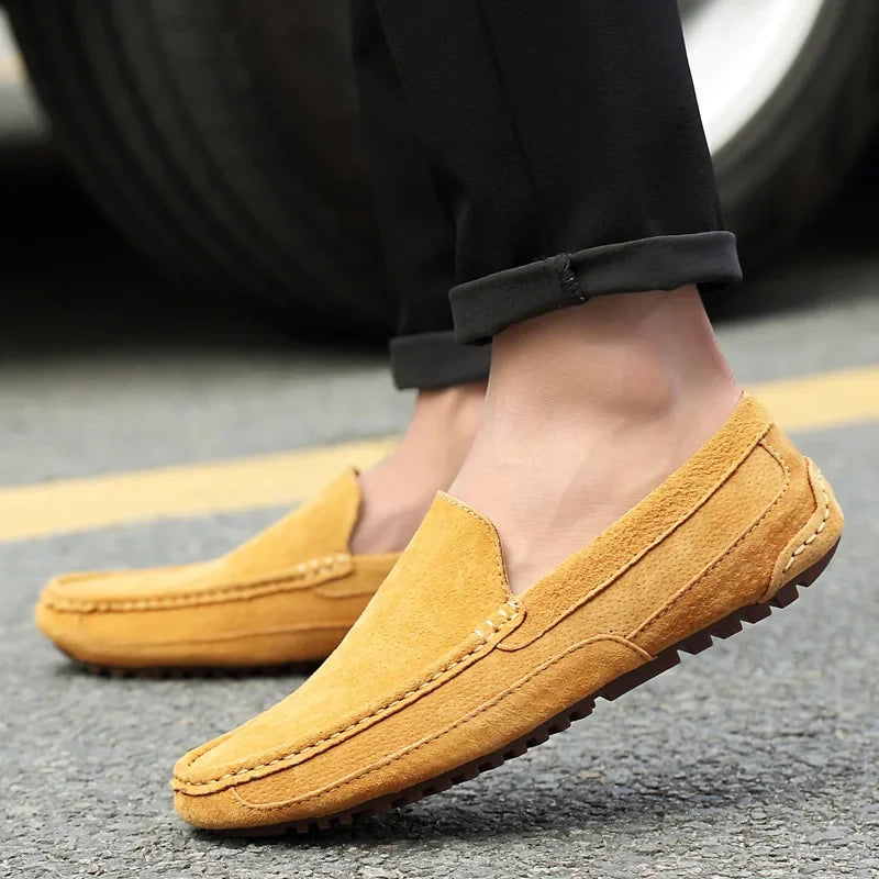 Men’s 2025 Luxury Suede Boat Loafers