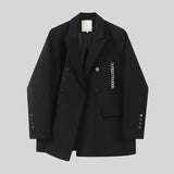 Gothiq™ – Chain Detail Streetwear Blazer (Harajuku Punk Style, Oversized Fit)