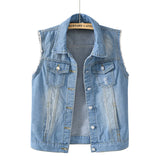 Elegant Vintage Denim Vest for Women