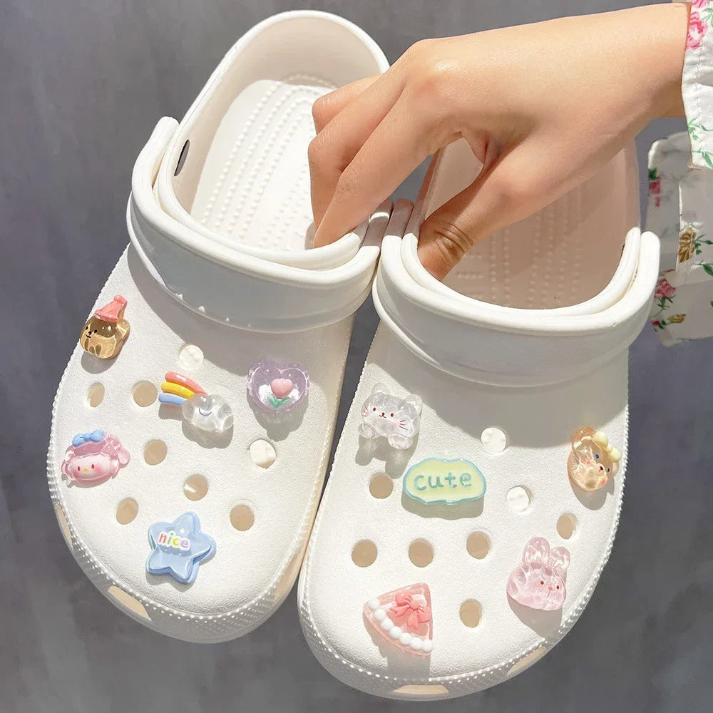 Women Rainbow Bear Shoe Charms Accessories