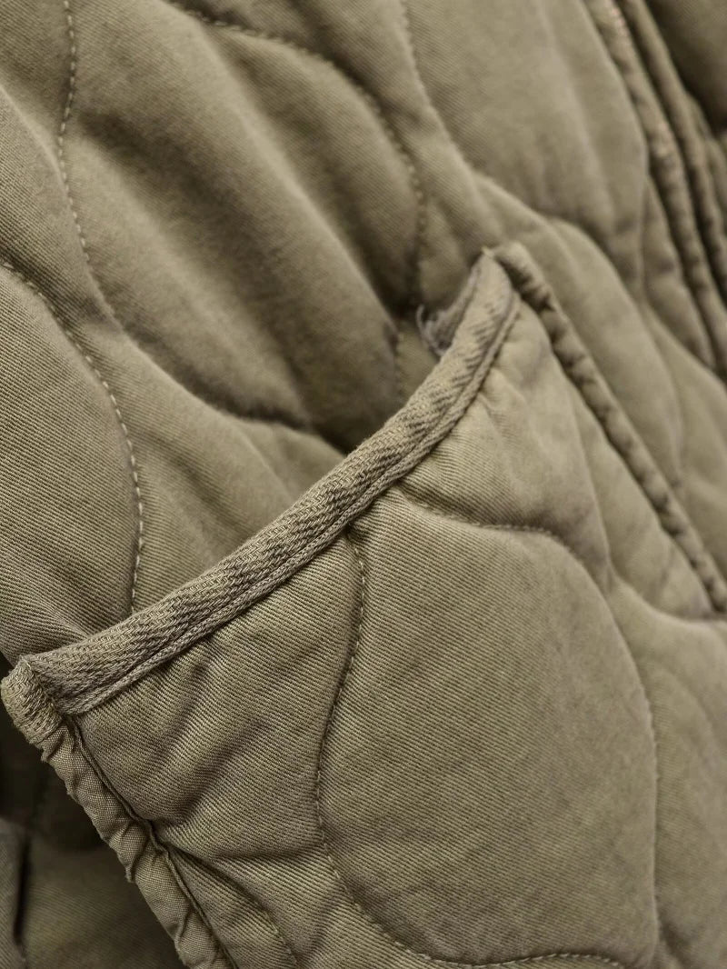 Vintage Quilted High Collar Women's Jacket