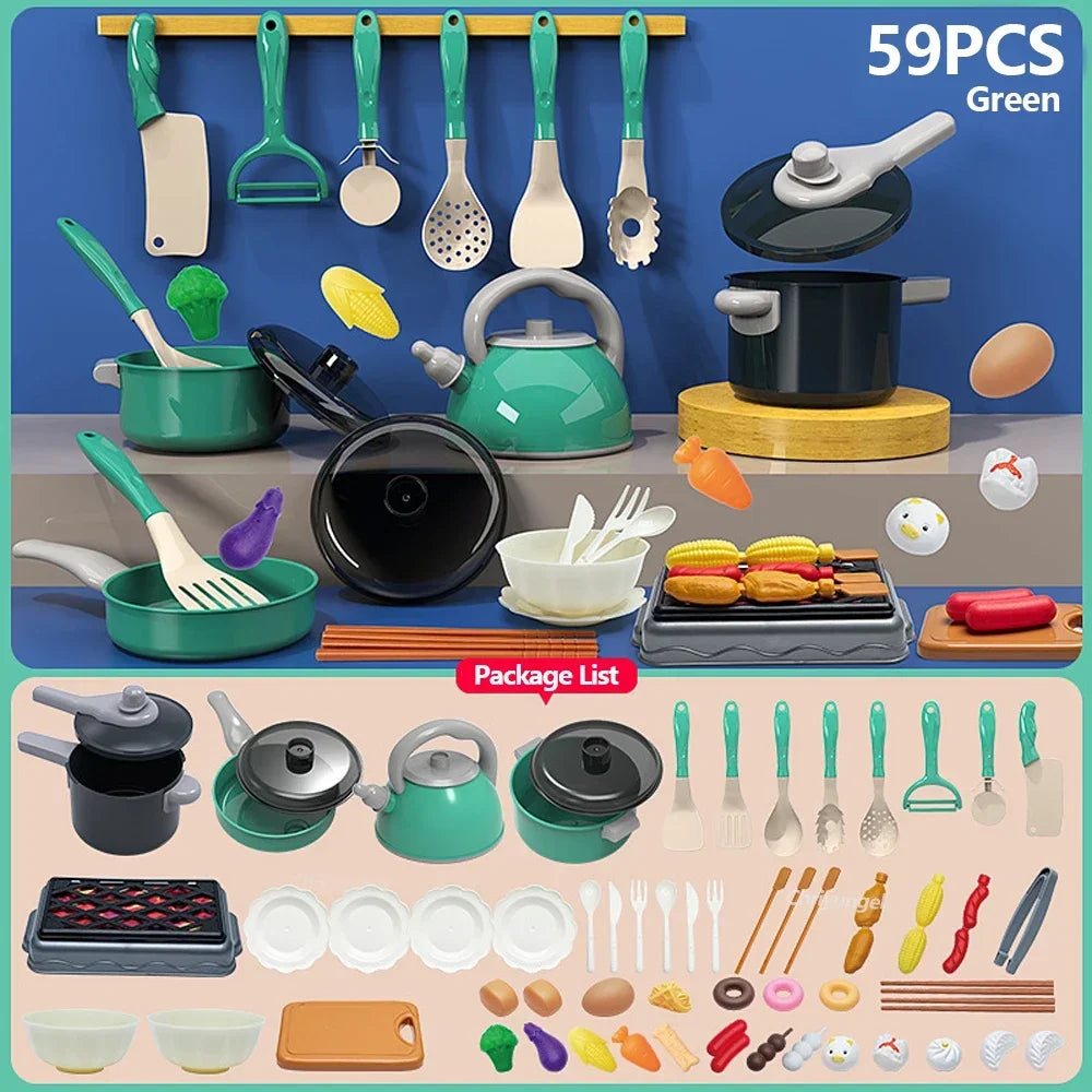 Kids Play Kitchen Accessories Set (92/69/59 PCS)