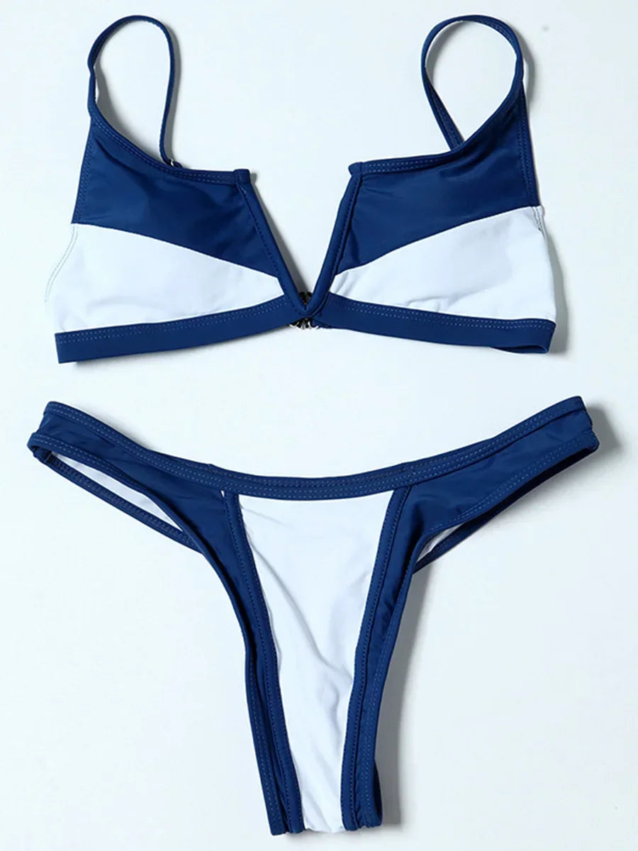 Denim V-Thong Bikini