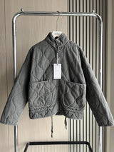 Vintage Quilted High Collar Women's Jacket