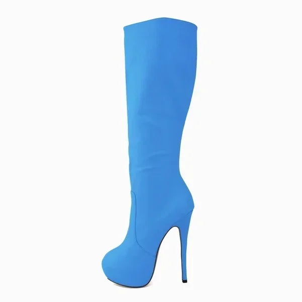 Women Over Knee Boots – Super Matte Leather Platform