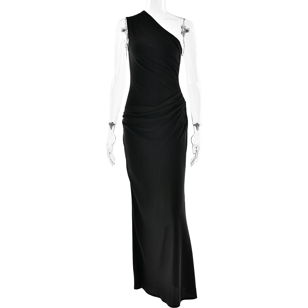 Luxe One-Shoulder Satin Gown