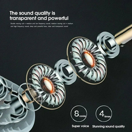 Close-up of high-quality headphone drivers demonstrating powerful sound clarity and transparency.
