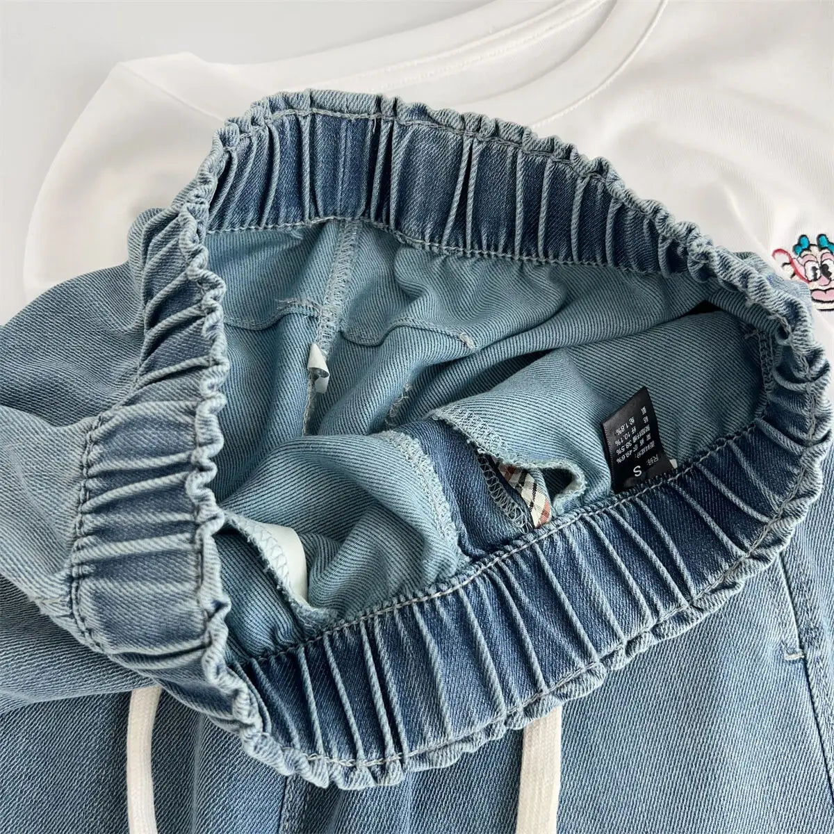 Women Silk Washed Wide Leg Jeans