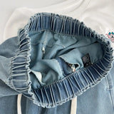 Women Silk Washed Wide Leg Jeans