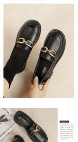 Luxury Platform Loafers with Metal Chain – 2025
