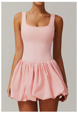 Women Short Skirt Yoga Jumpsuit