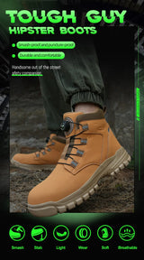 Men Waterproof Safety Work Boots