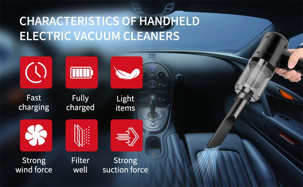 15000Pa Cordless Car Vacuum Cleaner