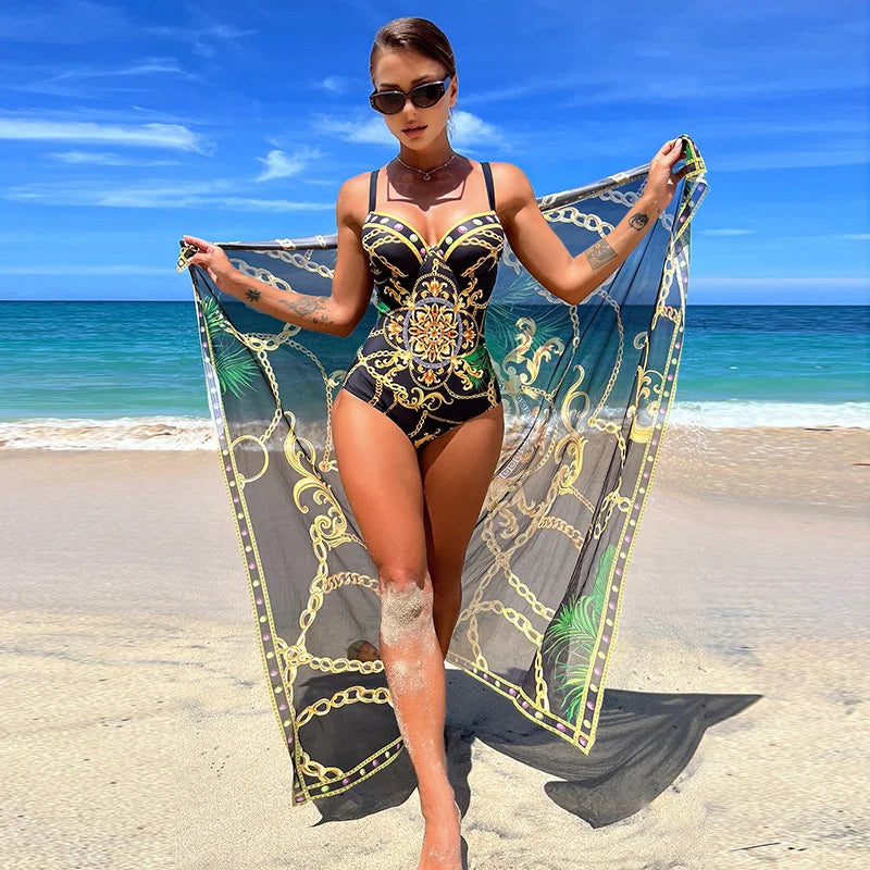 Printed Push-Up Swimsuit