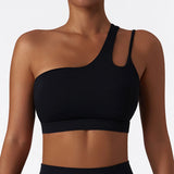 Women Oblique Shoulder Sports Bra