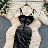 Women's Strapless Beaded Evening Dress