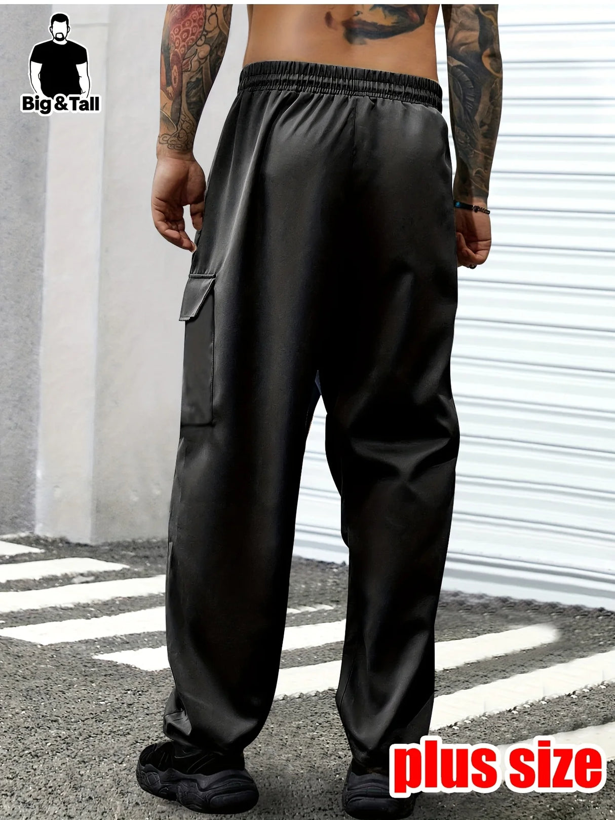 Men's Plus Size Cargo Pants – Multi Pocket