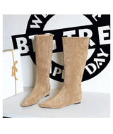Korean Suede Knee High Boots
