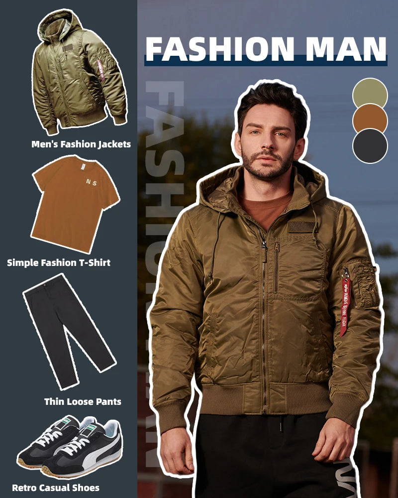 Men’s Padded Waterproof Winter Jacket