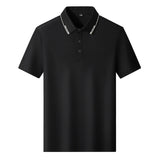 Men Plus Size Ice Silk Polo Shirt