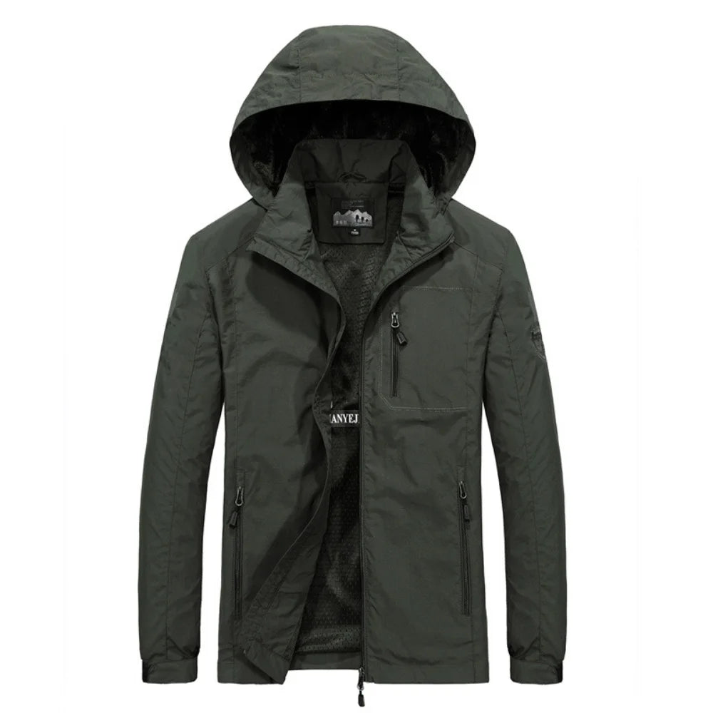 Men’s Waterproof Hooded Windbreaker