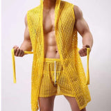 Men’s Mesh Sleeveless Bathrobe