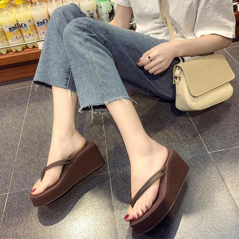 Women High-Heel Flip Flops