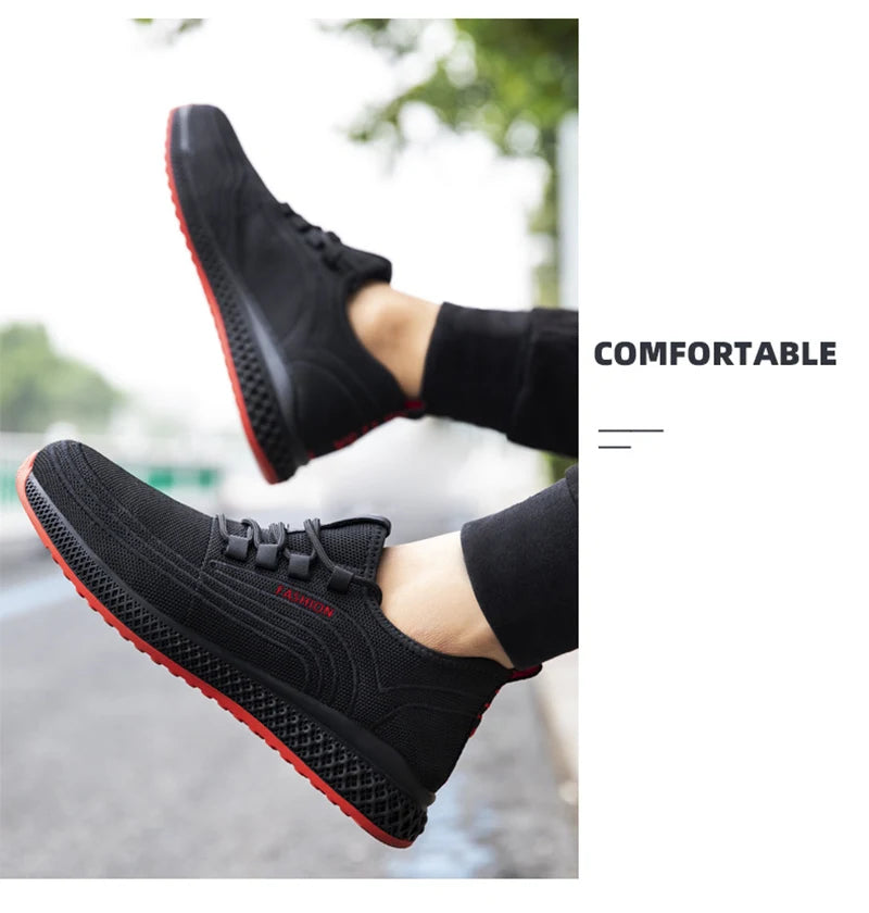 Manlegu Air Mesh Lightweight Safety Sneakers