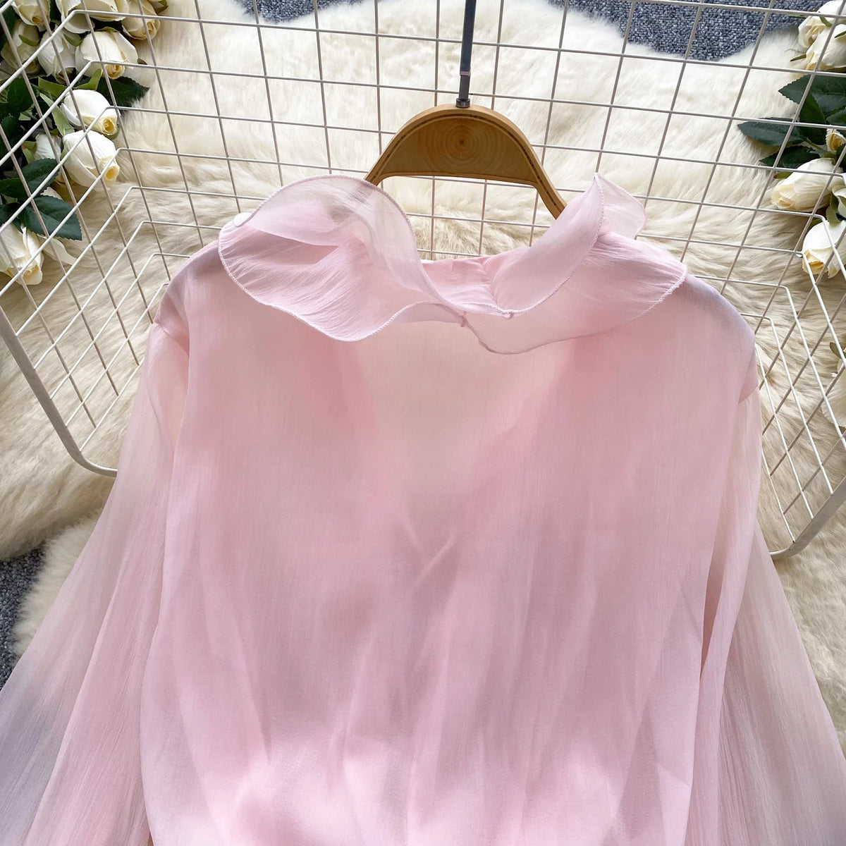 Women's Floral Chiffon Mini Dress