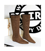 Korean Suede Knee High Boots