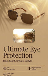 Elite Rimless Rectangle Sunglasses