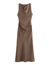 Luxe Satin Midi Elegance Dress