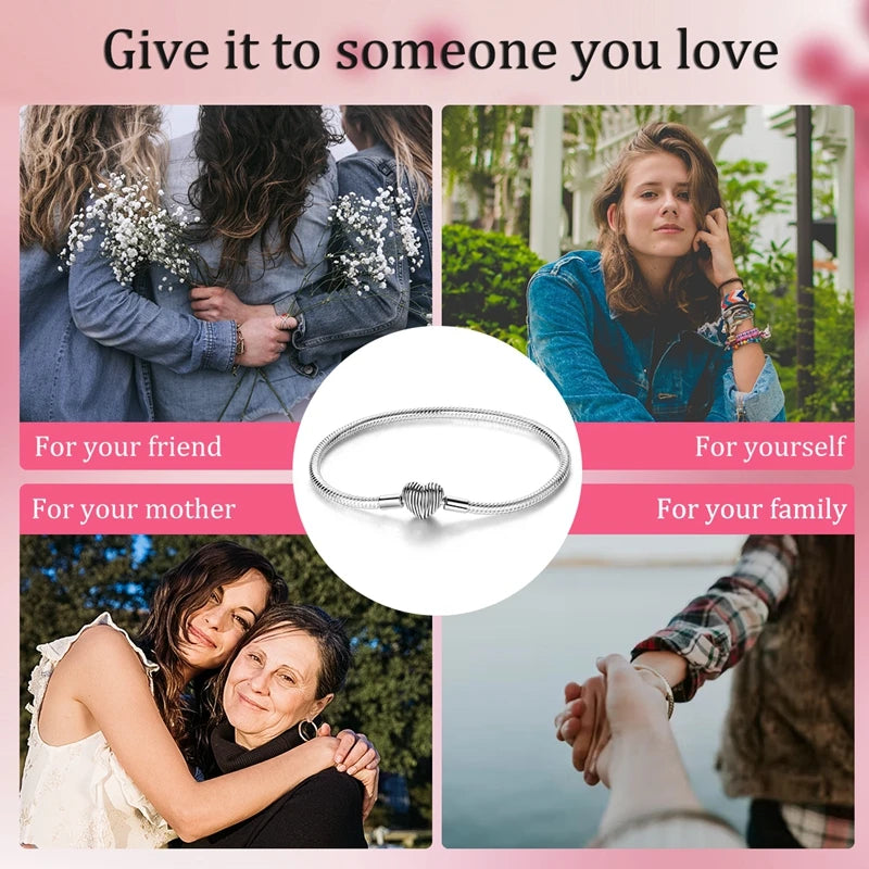Sterling Silver Heart Bracelet