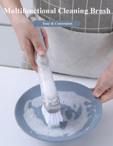 2-in-1 Kitchen Cleaning Brush with Sponge Dispenser