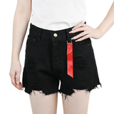 Women’s Ripped High Waist Tassel Jorts